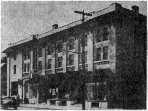 The Opera House as it appeared after it was rebuilt in 1915, and as it remained until its recent renovations by its new owners, Main Line Investments, Inc., in 1950-51.