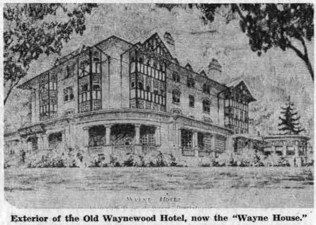 The Wayne House on Lancaster avenue, where Helen Kellogg now has her dining room, has always looked very much as it does today, although it was built in the early 1900's.