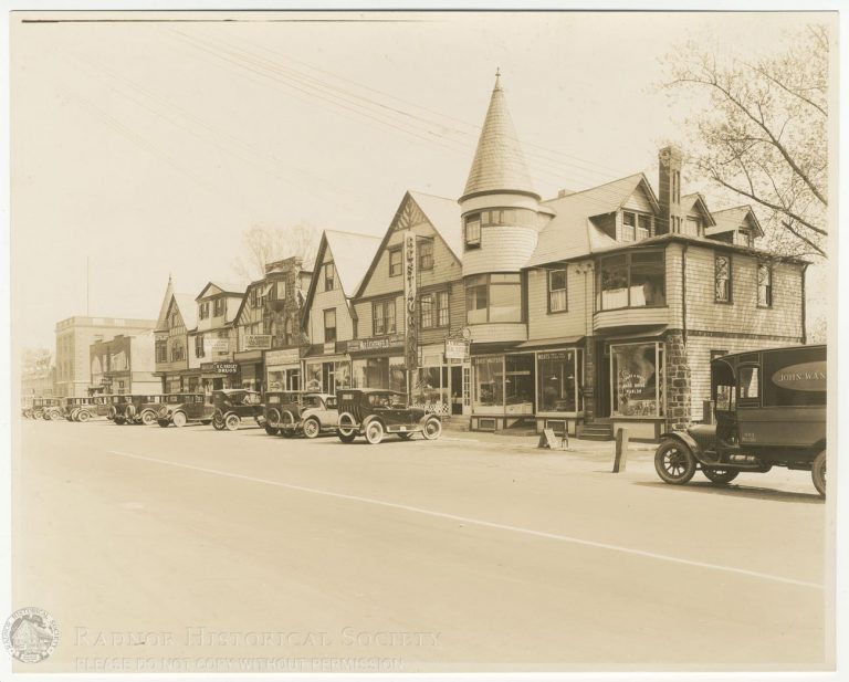 Downtown Wayne, 1928 Radnor Historical Society Archive