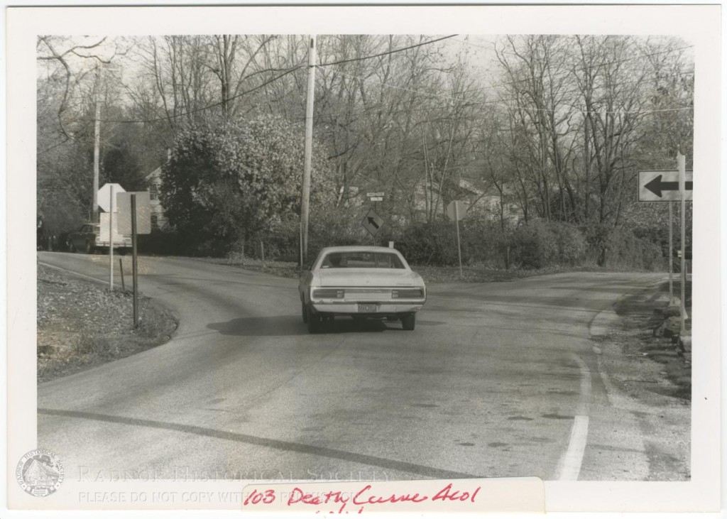 Old Conestoga Road at Upper Gulph Road Radnor Historical Society